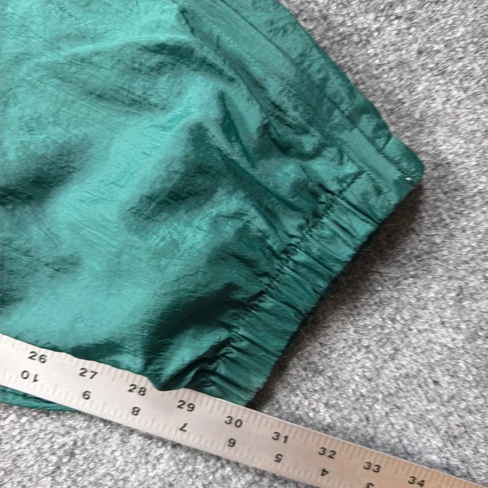 Vintage Adidas Nylon Track Pants Lined Mens XL Green Windbreaker Joggers Zipper